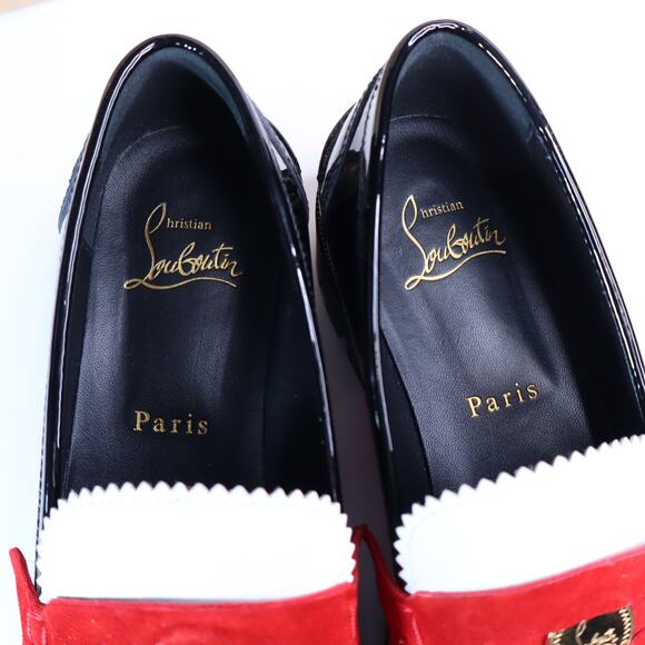 CHRISTIAN LOUBOUTIN The Penny Lug Loafer Multicolor Leather Women's 36/US 6 - Picture 3 of 11